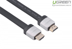 Cáp HDMI dẹt 5M Ugreen hỗ trợ 3D, 4K Ugreen 10263 Chính hãng