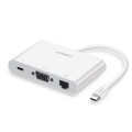 Cáp chuyển Ugreen 30439 USB-C (Type C) sang VGA và Hub USB + Lan