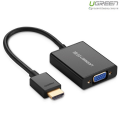 Cáp chuyển đổi HDMI to VGA Audio ( Đen ) Ugreen 40233