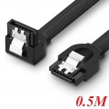 Ugreen 30797 0.5M màu Đen Cáp truyền dữ liệu SATA 3.0 đầu gập 90 độ cao cấp