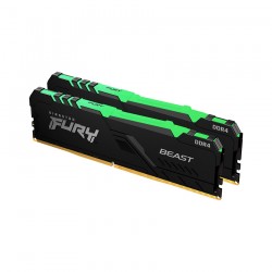 Ram Desktop Kingston Fury Beast RGB 32GB(2x16GB)DDR4 3200Mhz