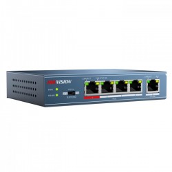 Switch mạng 4 cổng PoE 100M, 1 cổng uplink 10/100M , Layer 2 Hikvision DS-3E0105P-E(B)