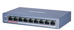 Switch mạng 8 cổng PoE 100M, 1 cổng uplink 10/100M , Layer 2 Hikvision DS-3E0109P-E/M(B)