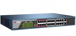 Switch mạng 24 cổng PoE 100M, 2 cổng uplink 10/100/1000M , Layer 2 Hikvision DS-3E0326P-E(B)