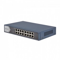 Switch mạng 16 cổng 10/100/1000Mbps tự tương thích, 02 Cổng uplink 10/100/1000M  (cổng 15, 16) , Layer 2 Hikvision DS-3E0516-E(B)