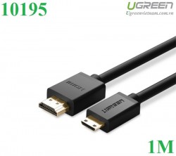Cáp Mini HDMI to HDMI dài 1M hỗ trợ độ phân giải 4K chính hãng Ugreen 10195 cao cấp