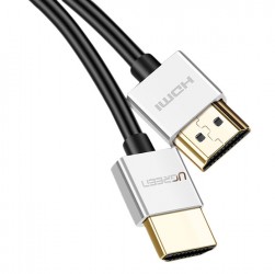 Cáp HDMI 2.0 Siêu Mỏng Dài 0,5M Cao Cấp Ugreen 30475 - Màu Bạc