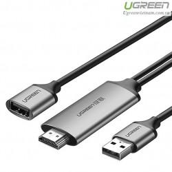 Cáp HDMI cho điện thoại, máy tính bảng cổng lightning, USB type-C... chính hãng Ugreen 50291 cao cấp